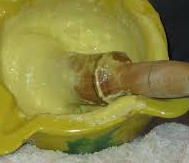 Ajo aceite para las albónigas de bacalao