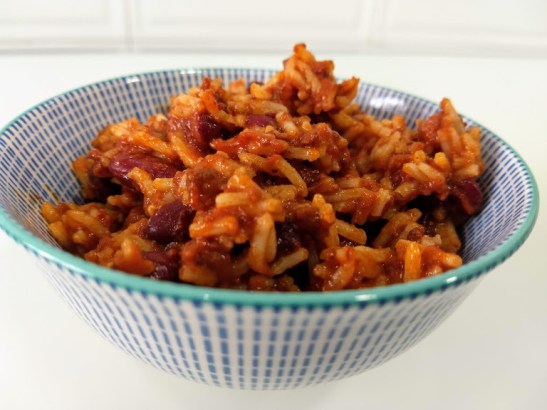 chili con carne y arroz