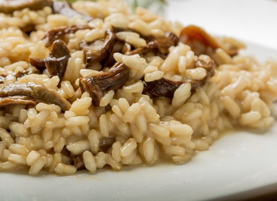 Risotto de setas y panceta